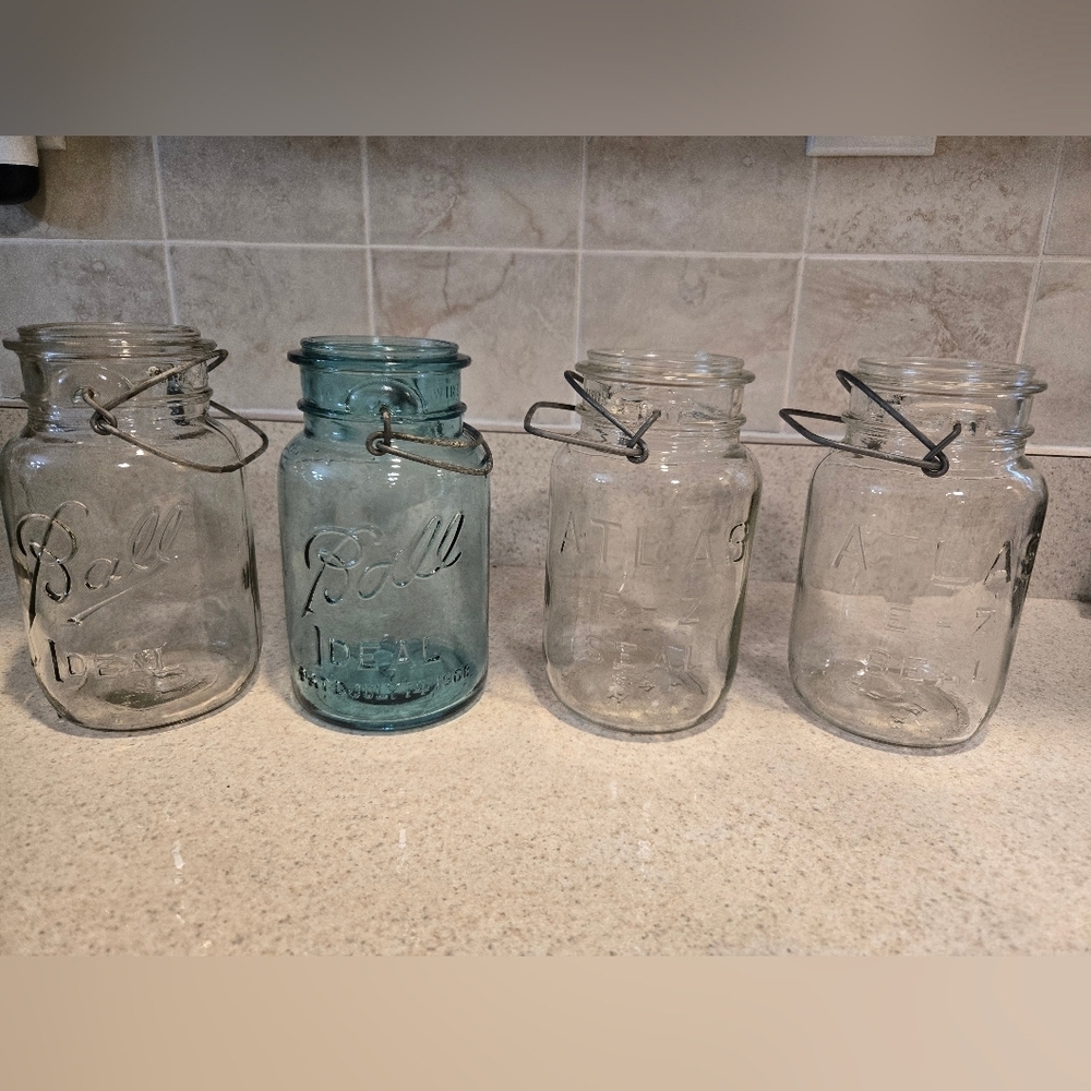 Vintage Mason Jar Bundle Of 4 Ball Atlas